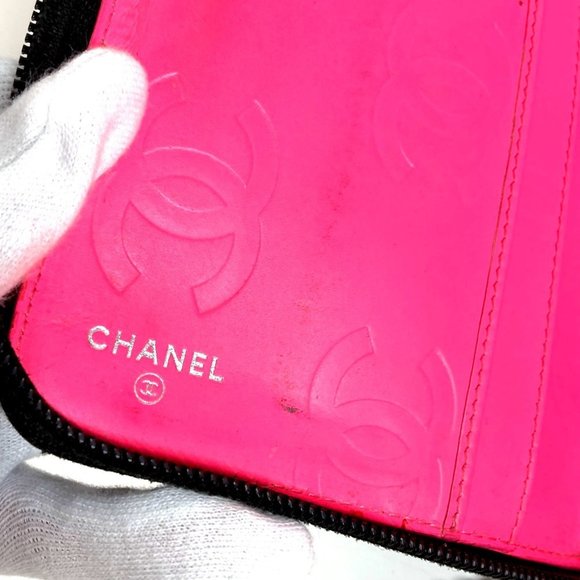 CHANEL Cambon CC Coco Mark Travel Case with Logo and Round Zipper, Long Walle... - Picture 8 of 16